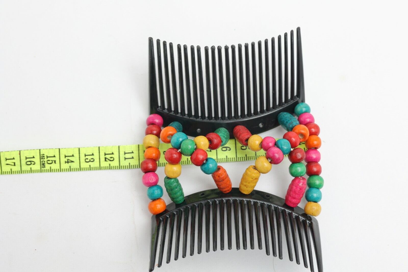 Wooden Beads Magic Hair Combs Stretchy Double Hair Elastic Clips Styling Tool UK