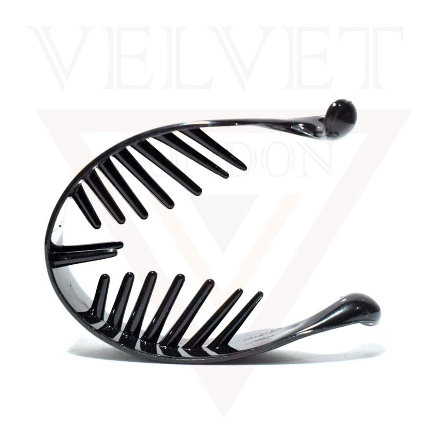 Hair Banana Clips Black Ponytail Fish Comb Twist Hair Claw Clips Clamp Hair Grip