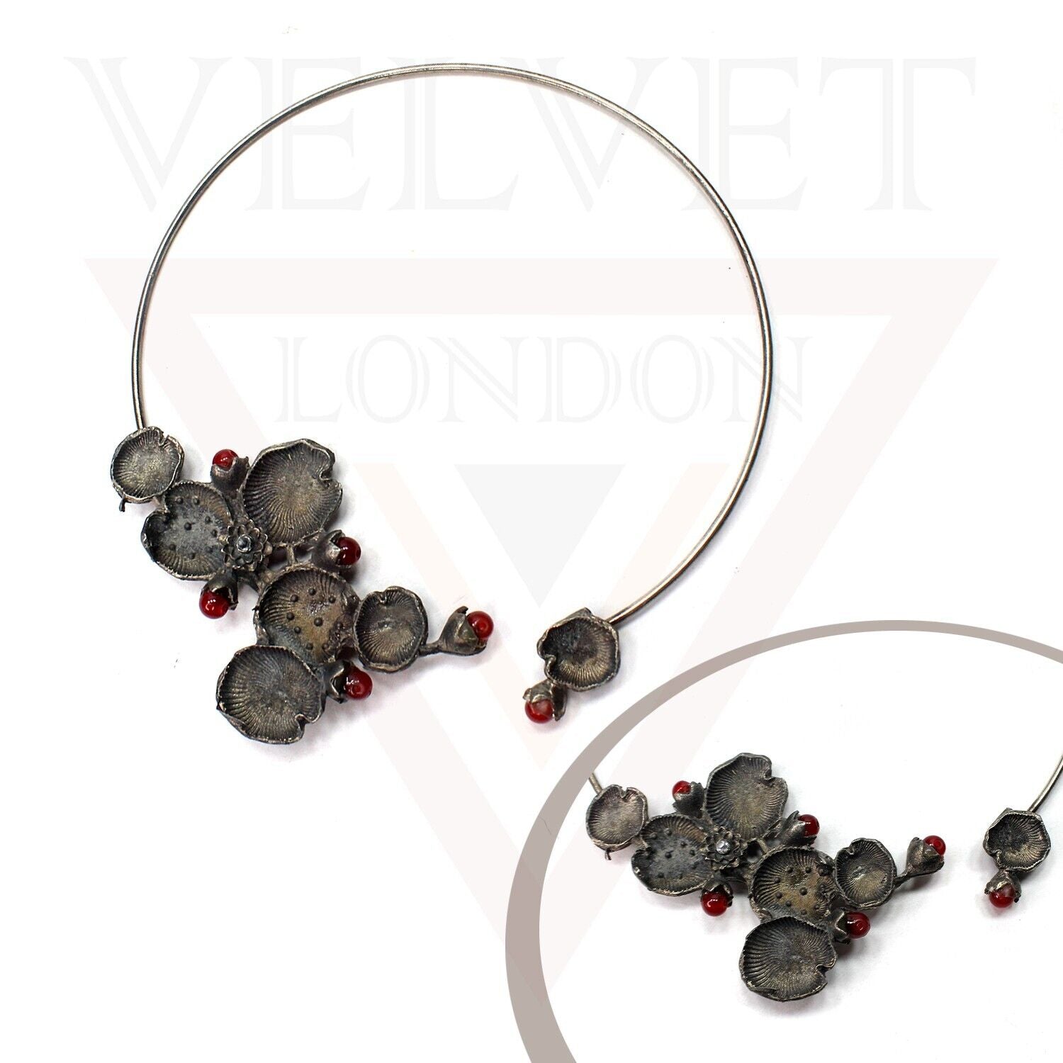 Necklace Antique German Silver Oxidized Traditional Boho Hasli Choker Ethnic