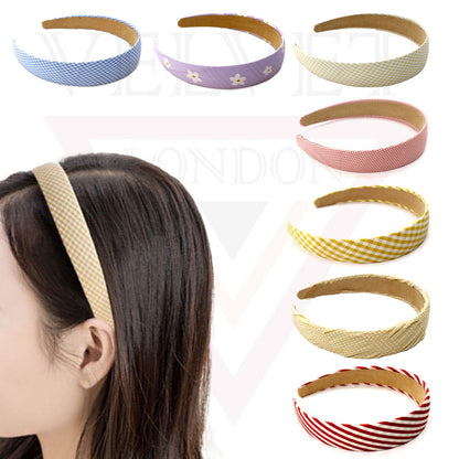 Headband Lining Dotted Designs Hair Band Non-Slip Fabric Hair Hoop Cute Outdoor 
