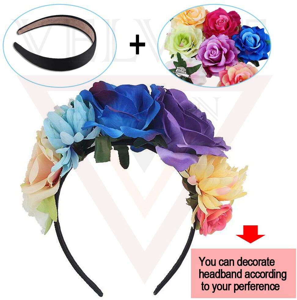 Ladies Plain Wide Satin Headbands Non-Slip Fabric Hair Hoop Ribbon Hair Bands