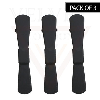 3pcs Black Hair Clips Metal Hairdressing Salon Duck Teeth Clips Crocodile Slide
