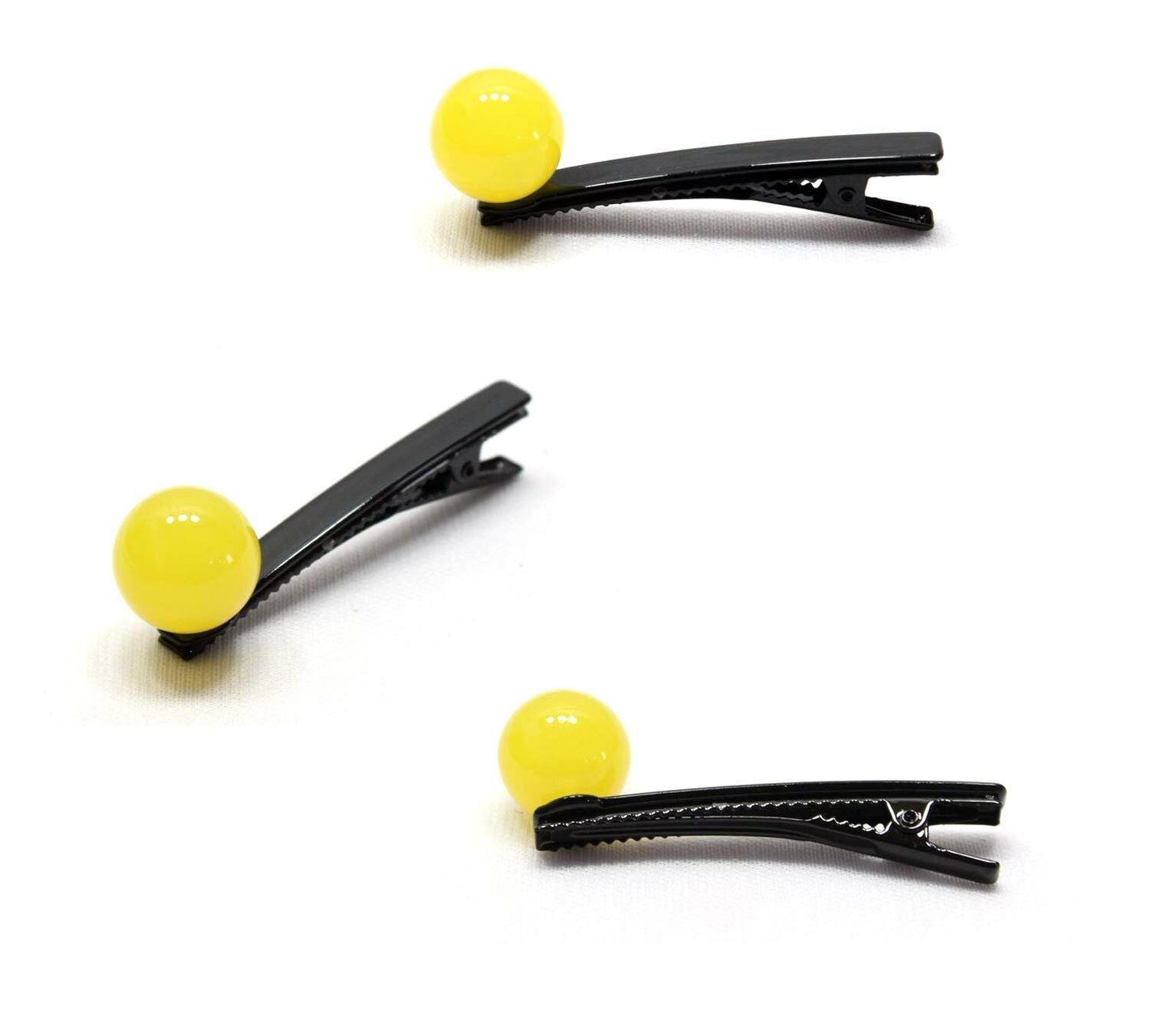 Crocodile Hair Clips With Colorful Marble Ball Brooch for Party Travel Festival