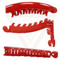 Banana Hair Clips Dark Square Barley Twist Fishtail Comb Ponytail Holder Grips