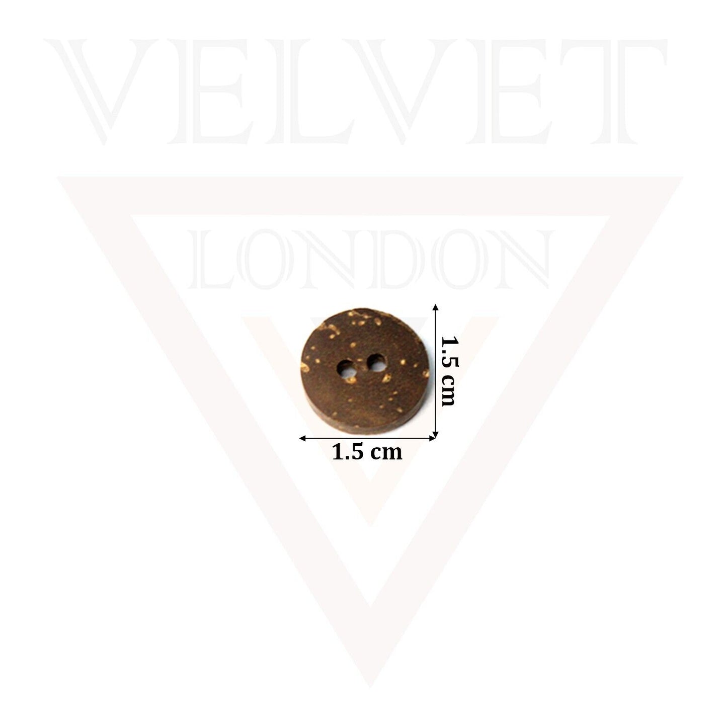 Natural Wooden Round Buttons Craft 2-Hole Sewing Clothing Buttons Art , 15mm