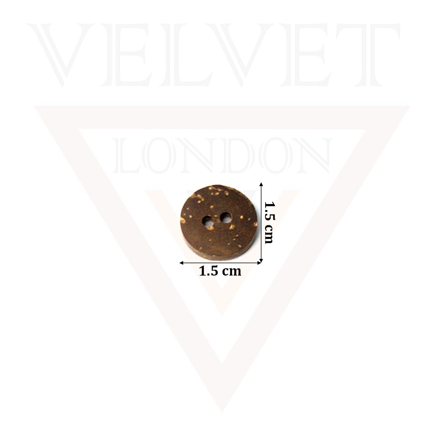 Natural Wooden Round Buttons Craft 2-Hole Sewing Clothing Buttons Art , 15mm