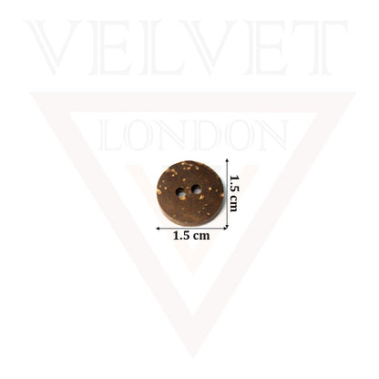Natural Wooden Round Buttons Craft 2-Hole Sewing Clothing Buttons Art , 15mm