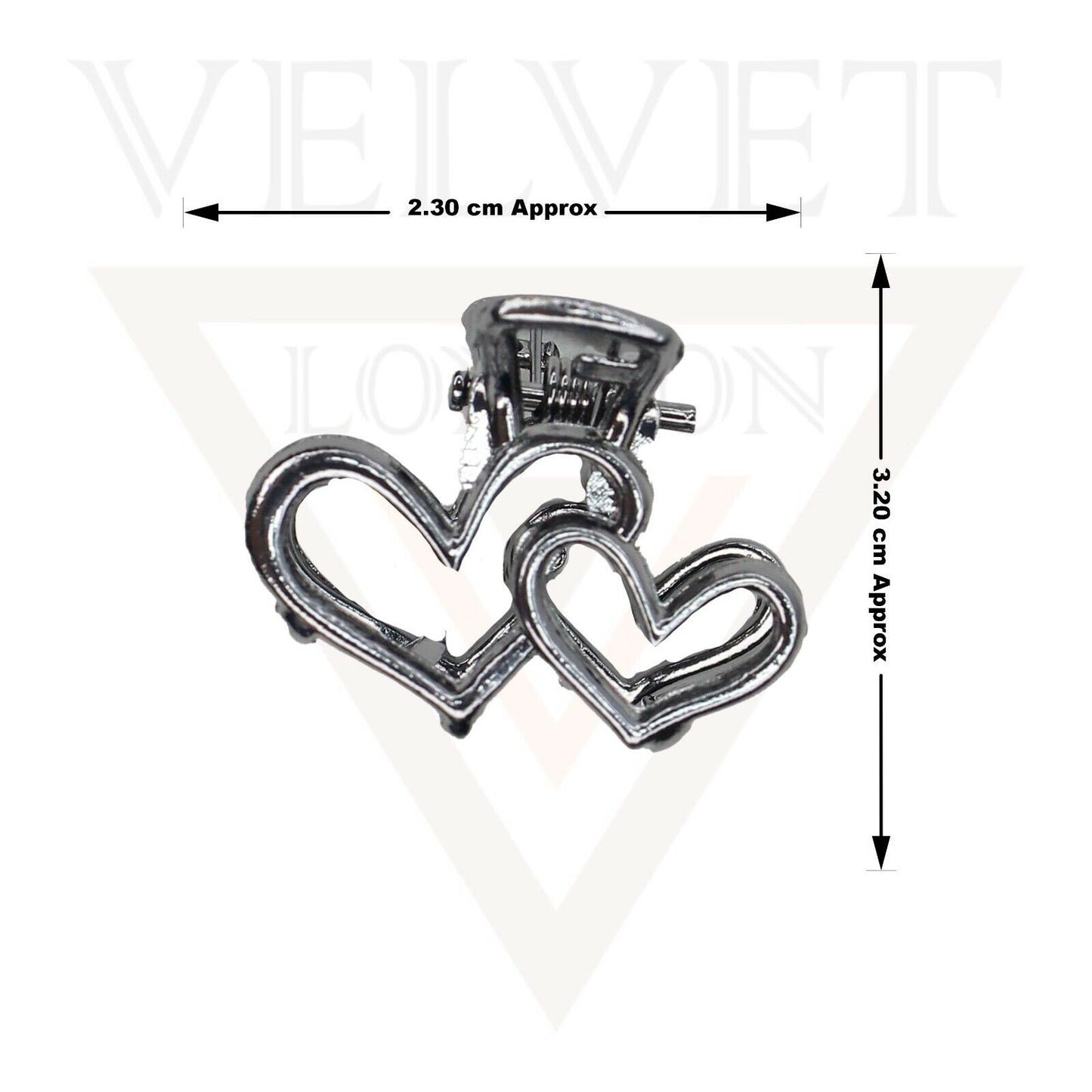 Tiny Hair Claw Clips Metal Mini Heart Hair Jaw Hair Clamp Non-slip Hair Barrette