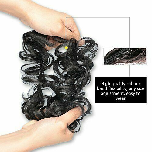 Curly Messy Bun Hair Piece Bobble Scrunchie Lady Natural Fake Hair Extensions