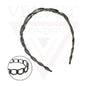 Hair Band Oval Chain Link Headband Grip Teeth Plastic Dark Colour Hair Hoop