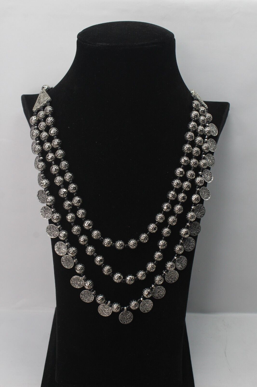 Multi Layer Necklace Beads Antique Oxidized Traditional Boho Choker Jewellery