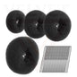 4pcs Black Hair Bun Donut Set 50Pcs U Pins Hair Bun Donut Maker Hair Styling