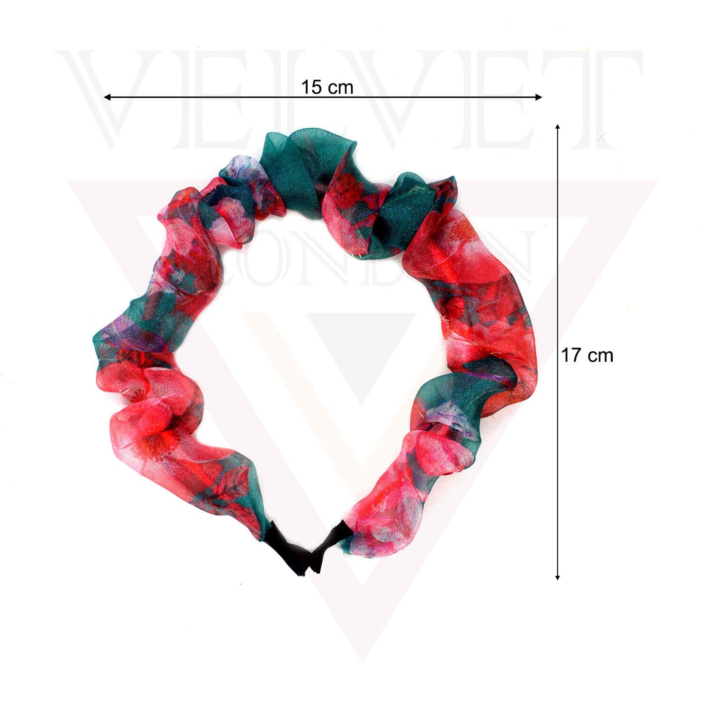 Flower print headband Satin Fabric Hair Band Non-Slip Hair Hoop Hair Styling