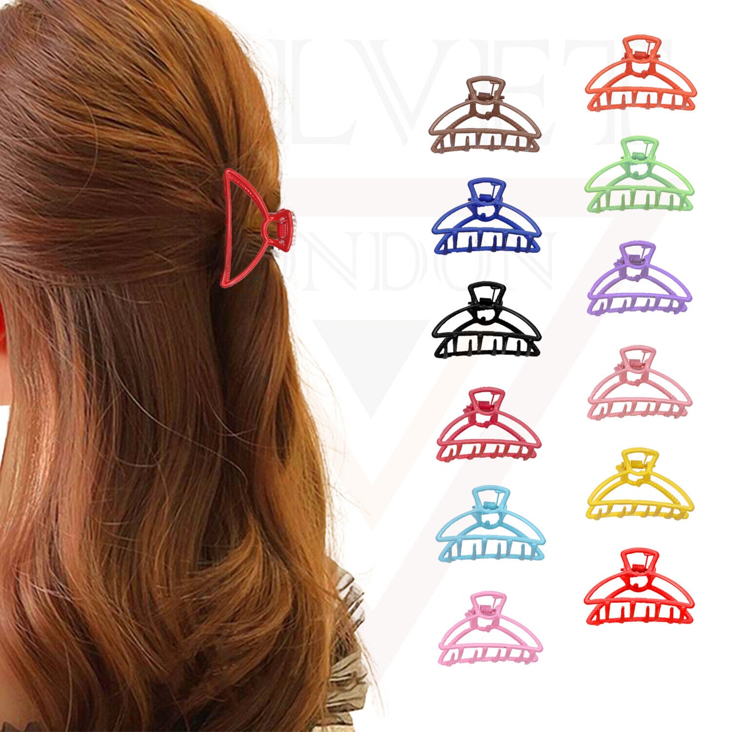 Metal Hair Claw Clips Hair Clamp Matte Clutcher Barrette Jaw Hair Accessories