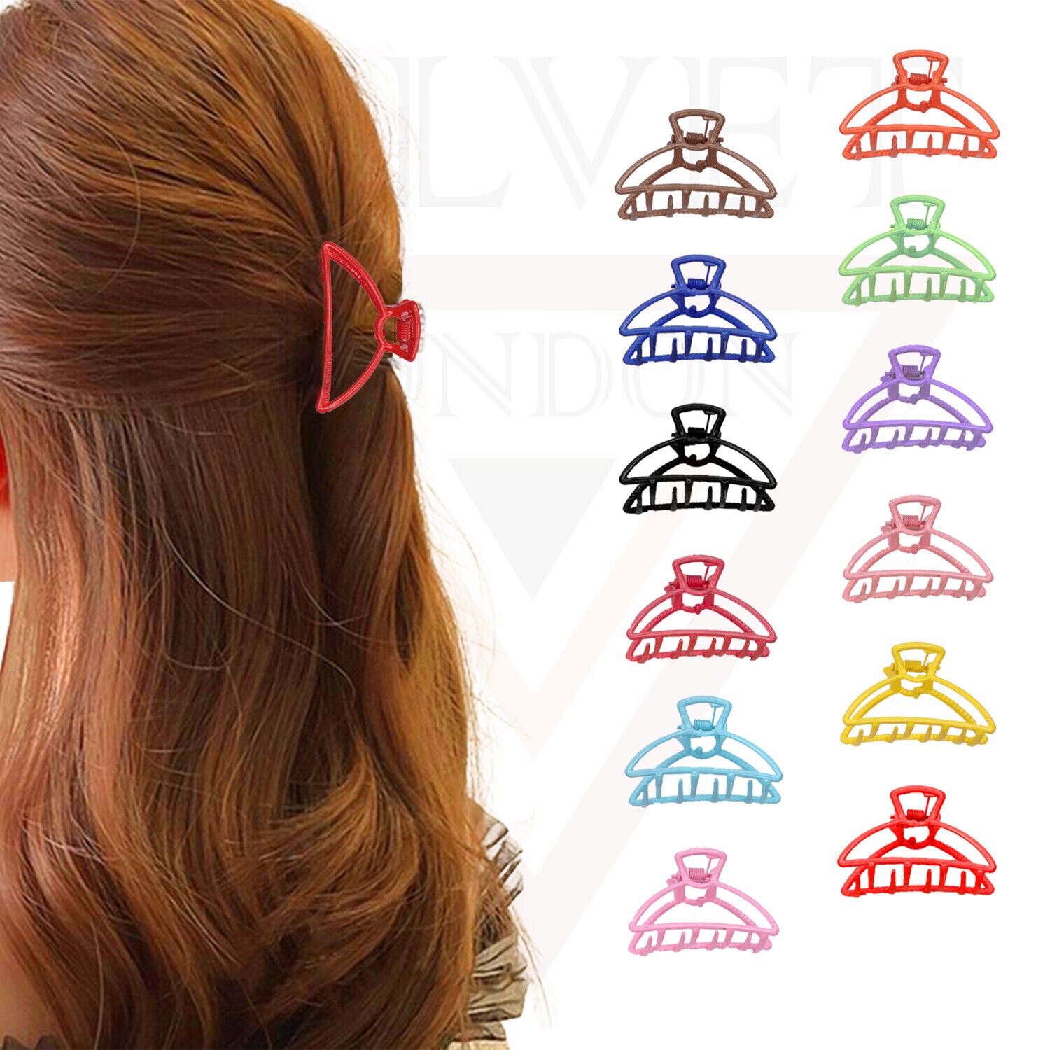 Metal Hair Claw Clips Hair Clamp Matte Clutcher Barrette Jaw Hair Accessories