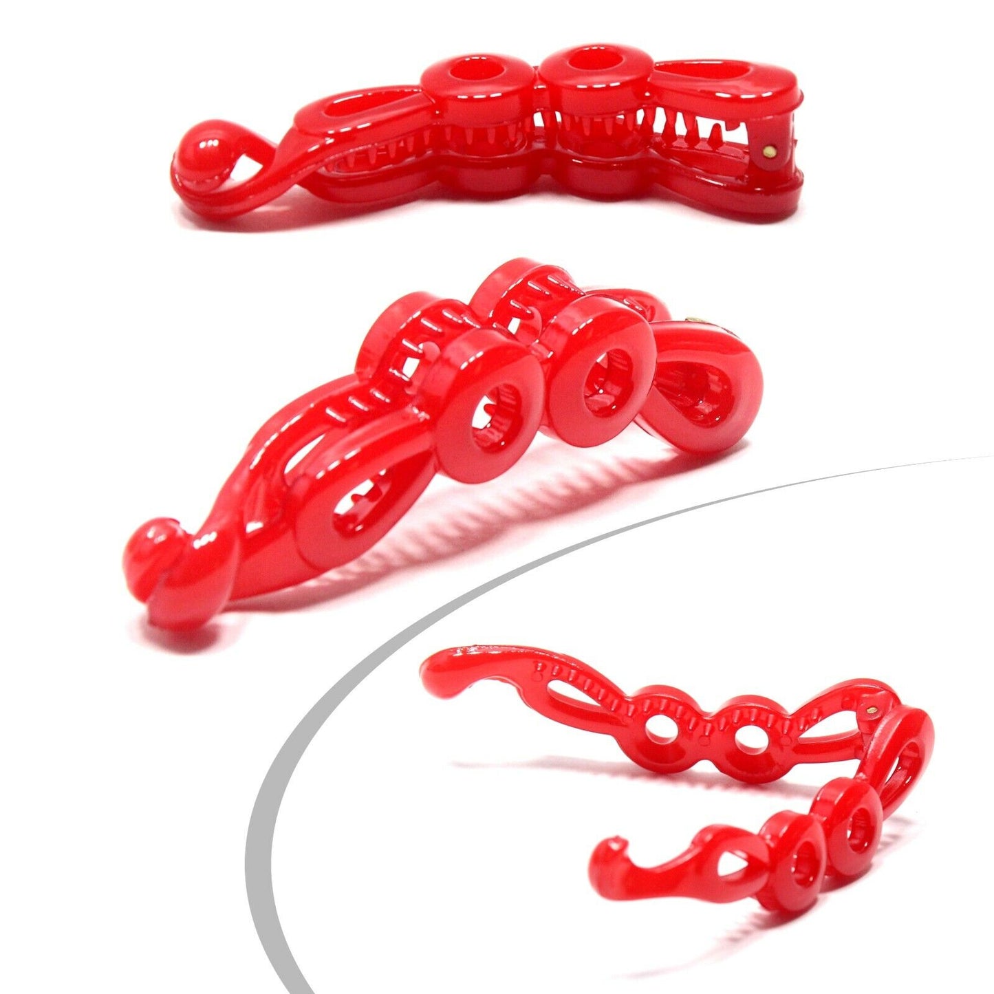Twist Banana Hair Clip Barley French Glossy Fishtail Comb Ponytail Holder Pins