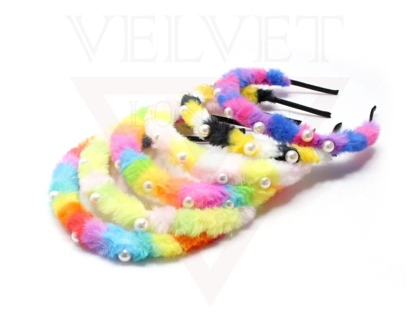 Pearl Hair Bands Fur Headbands Cute Unicorn Hair Hoop Hair Accessories for Girls