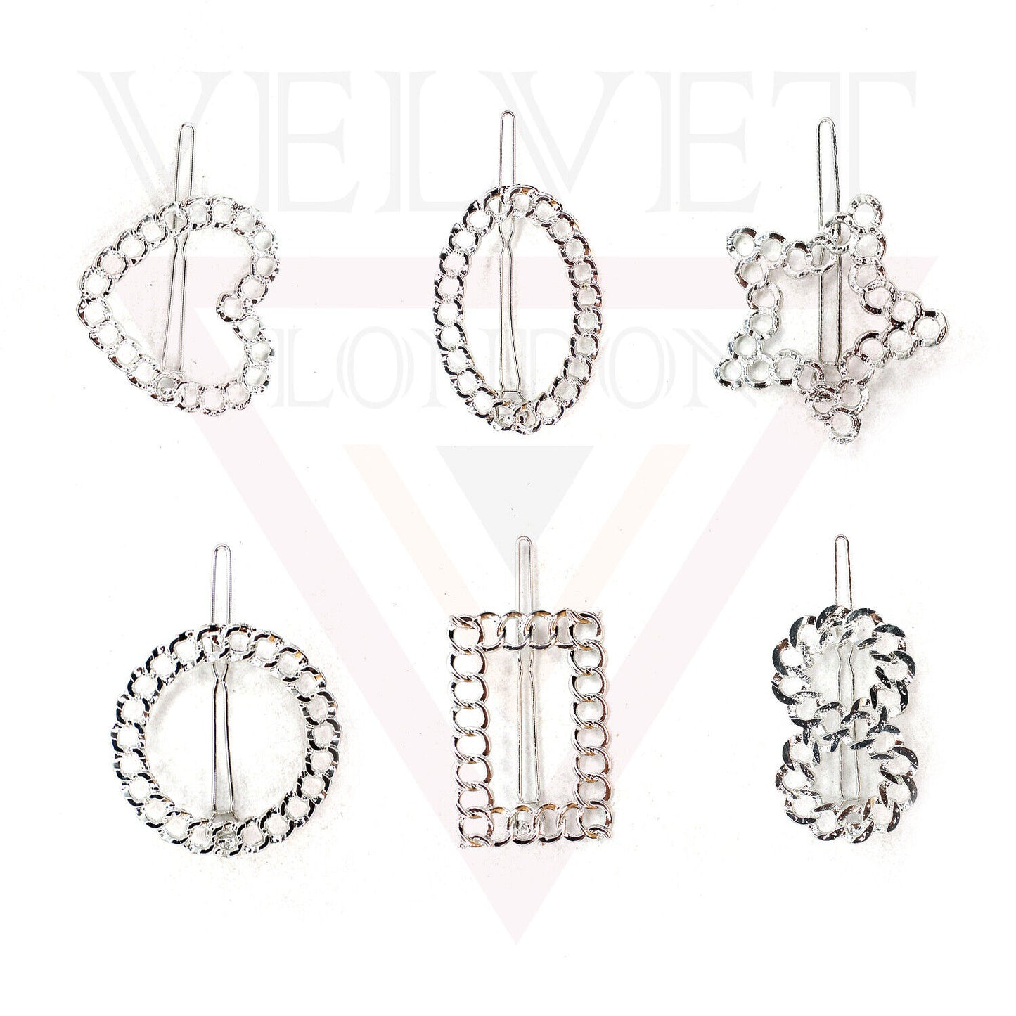 Silver Hair Clips Metal Infinity Pins Sliders Barrettes Korean Clips Hair Grip