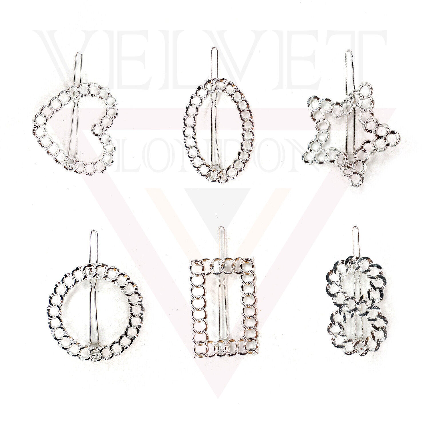 Silver Hair Clips Metal Infinity Pins Sliders Barrettes Korean Clips Hair Grip