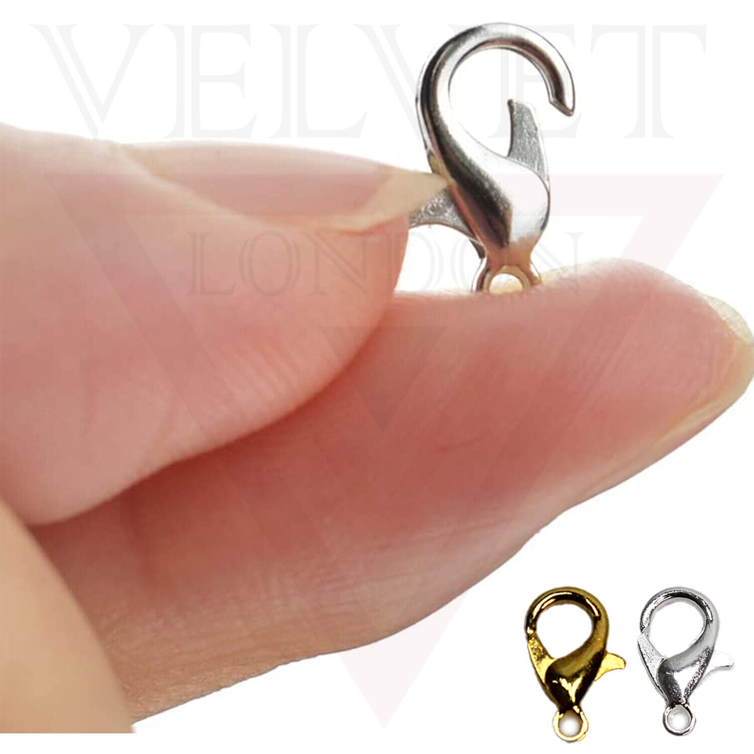 50x Lobster Clasps Jewellery Clasps Fastener Hooks For Necklaces Bracelet Clips
