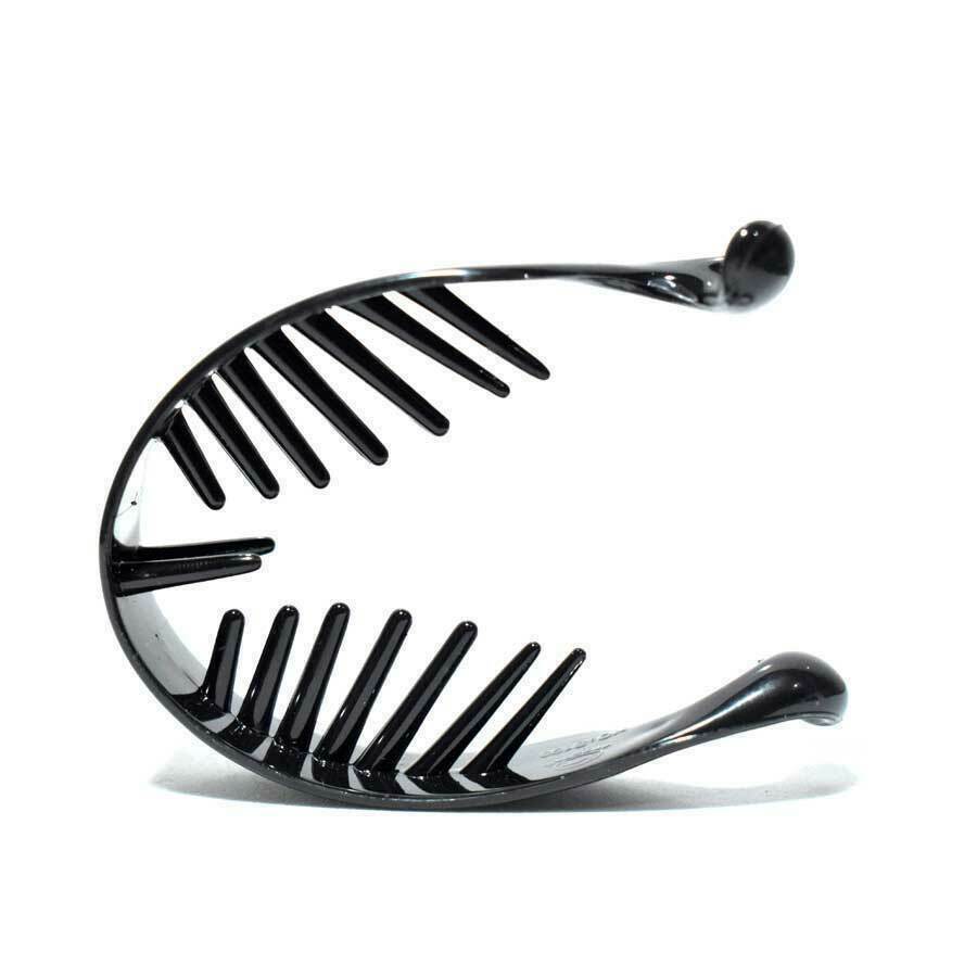 Black Banana Clip Twist Hair Claw Hair Grip Claw Ponytail Holder Fish Comb Clamp