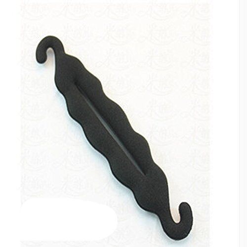 5pcs Black Bun Maker Hair Styling Tool Loop Maker Topsy Convey Bun Holder Uk