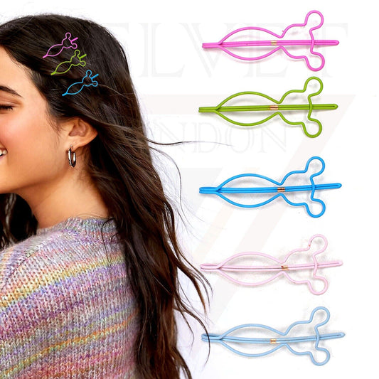 5x Hairpins Hair Clips Metal Blonde Bobby Mickey Ears Pin Grips Hair Accessories