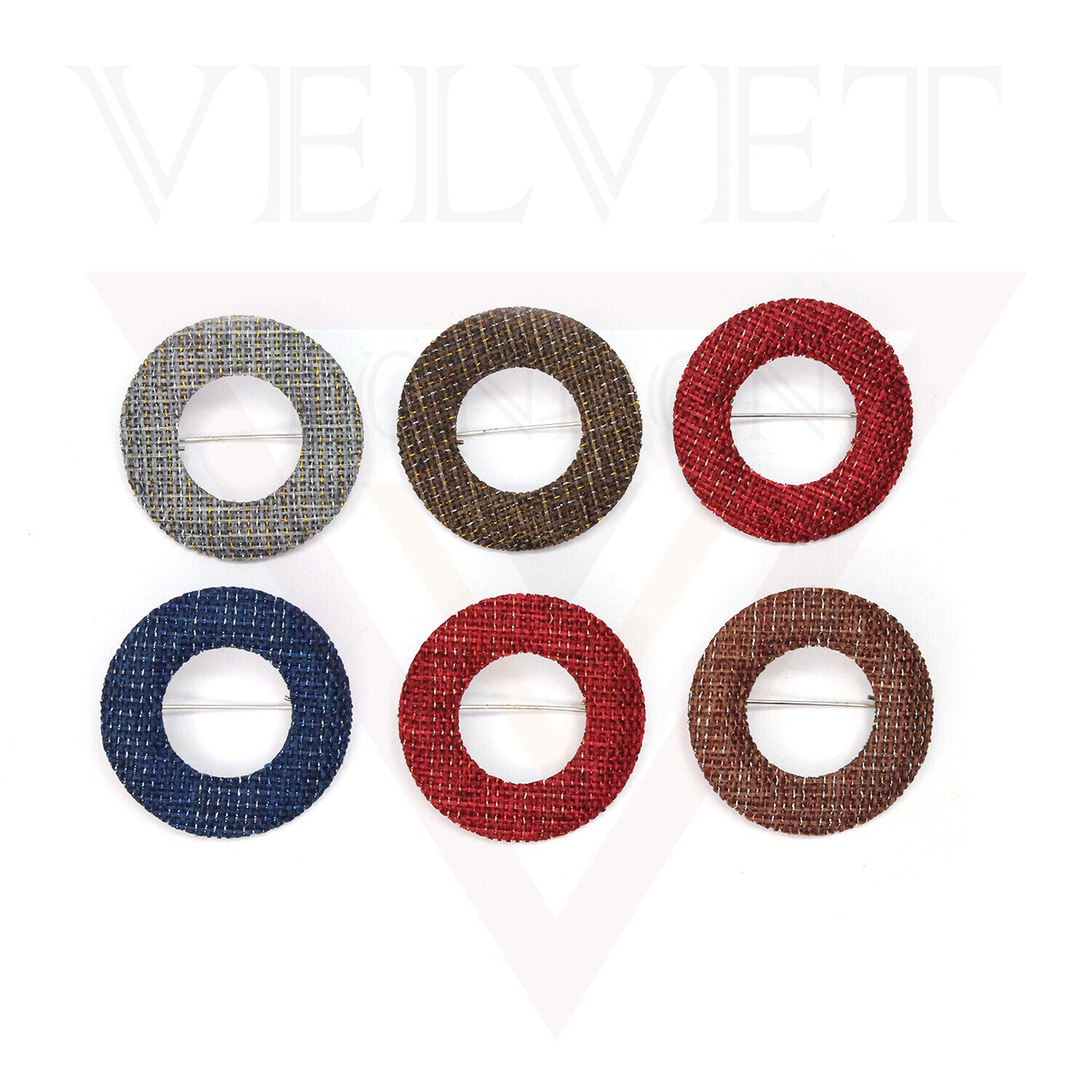 Hijab Brooch Pin Safety Round Dark Colour Pins Head Scarf Clips Fancy Saree Pins