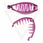Banana Clip Transparent Oval Hair Clips Comb Ponytail Holder Non-Silp Grip Clamp