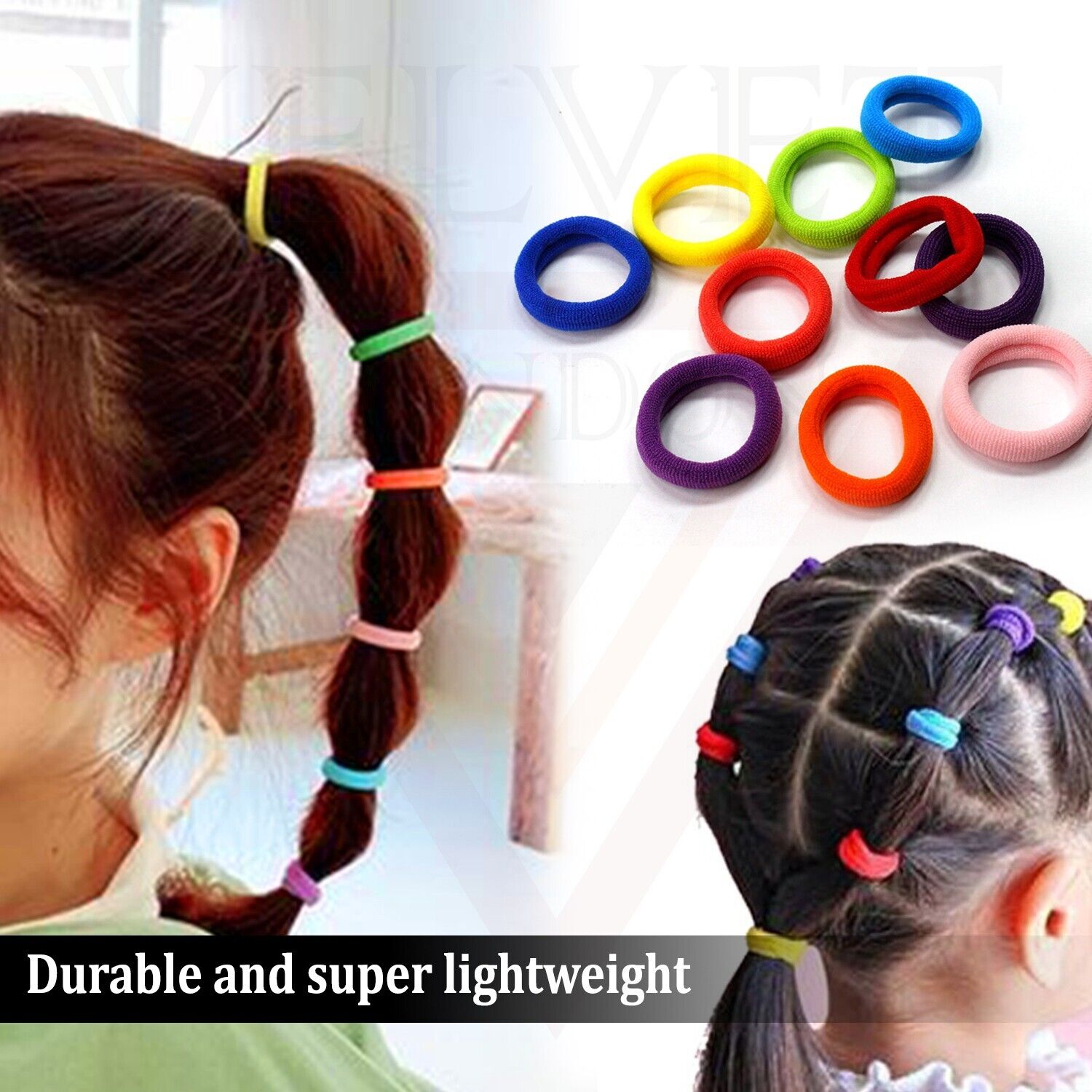 50x Baby Elastics Hair Ties Hair Band Ponytail Holder Headband Hair Accessories