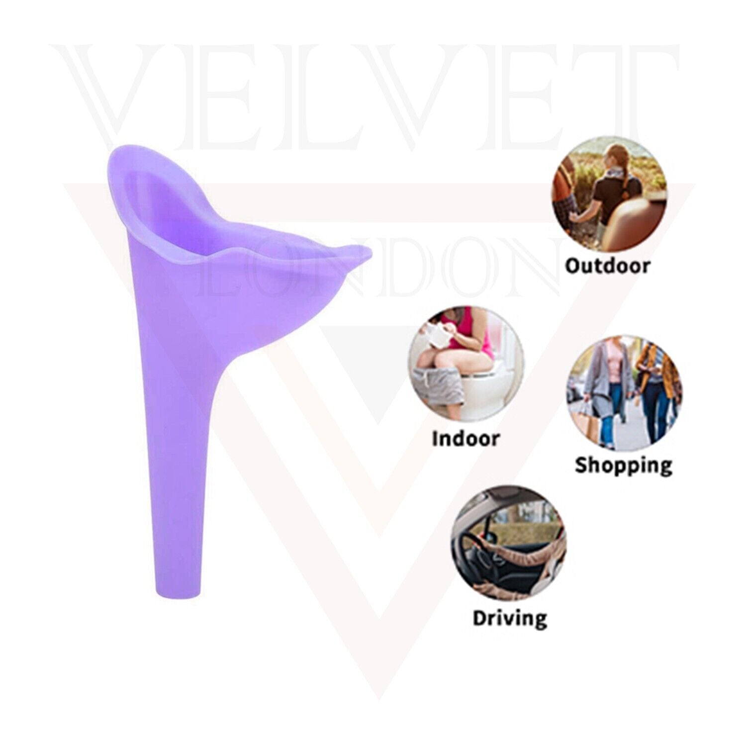 Portable Female Urination Device Reusable Silicone Urinal Funnel For Women New