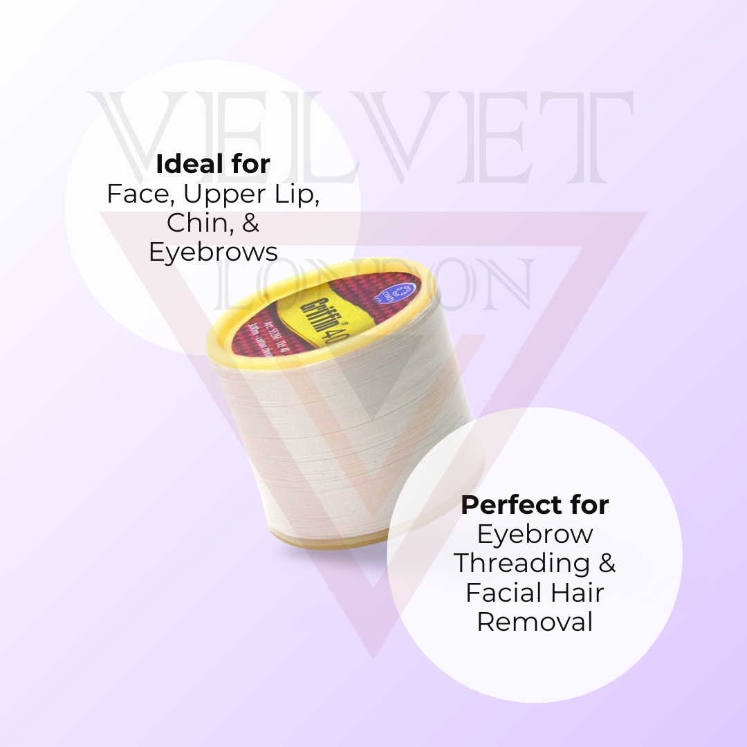 Griffin 40 Eyebrow Cotton Threading Threads Antiseptic Facial Hair Remover Body