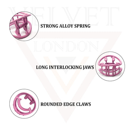 Hair Claw Clips Metal Matte Round Clutchers Non-slip Frosted Jaw Clamp Barrattes