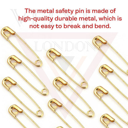 50x Safety Pins Golden Pins Needles Metal Sewing Craft Multipurpose Durable 4CM