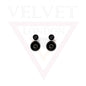 Pierced Stud Earring Gold Silver Black Pearl Double Sided Light Weight Ear Stud 