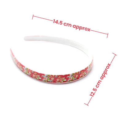 Flower Print Hair Bands Headband With Teeth Hair Hoop Non-slip Gripper Headwears