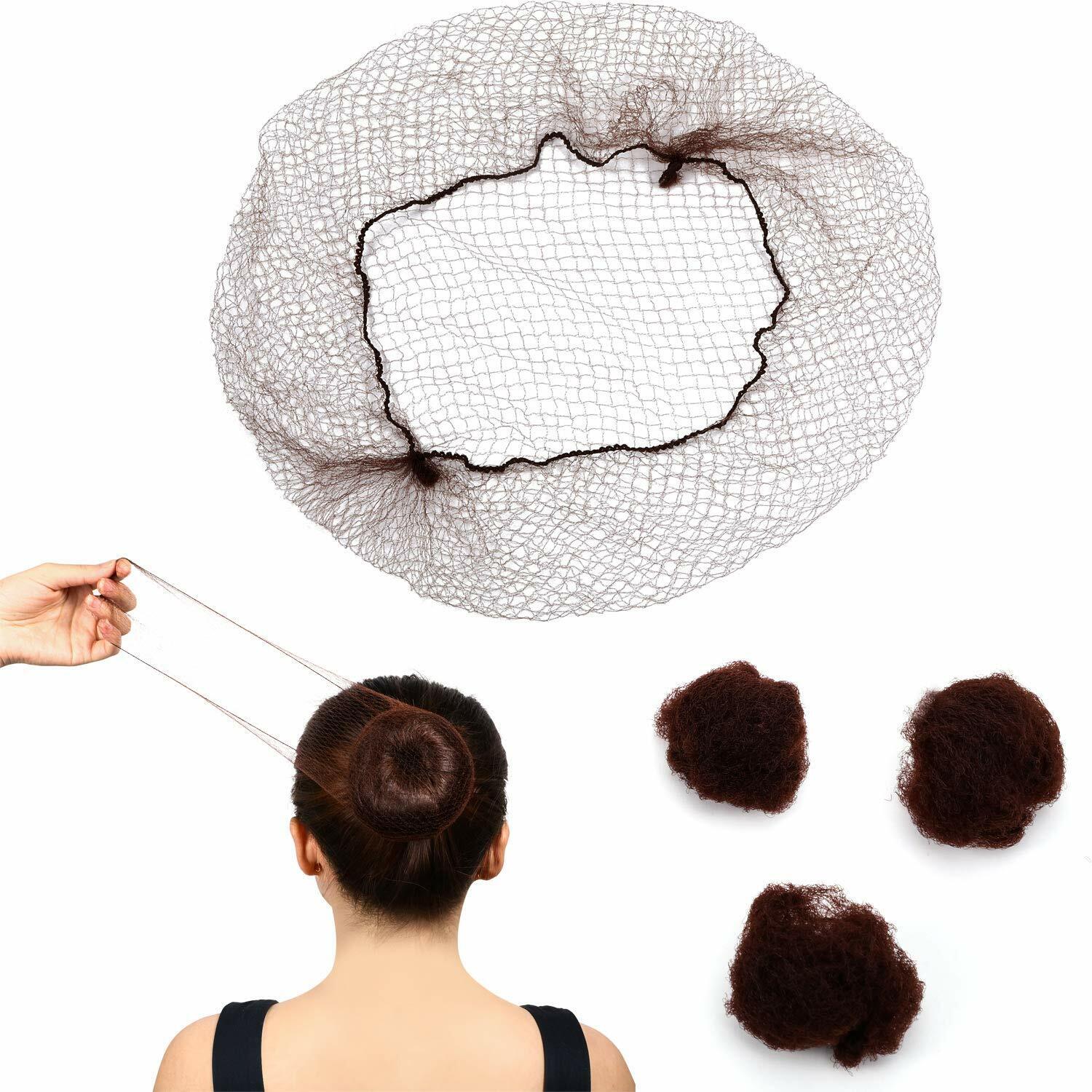 Black Invisible Hair Nets Elastic Edge hair nets for buns Hair Styling Bun Net