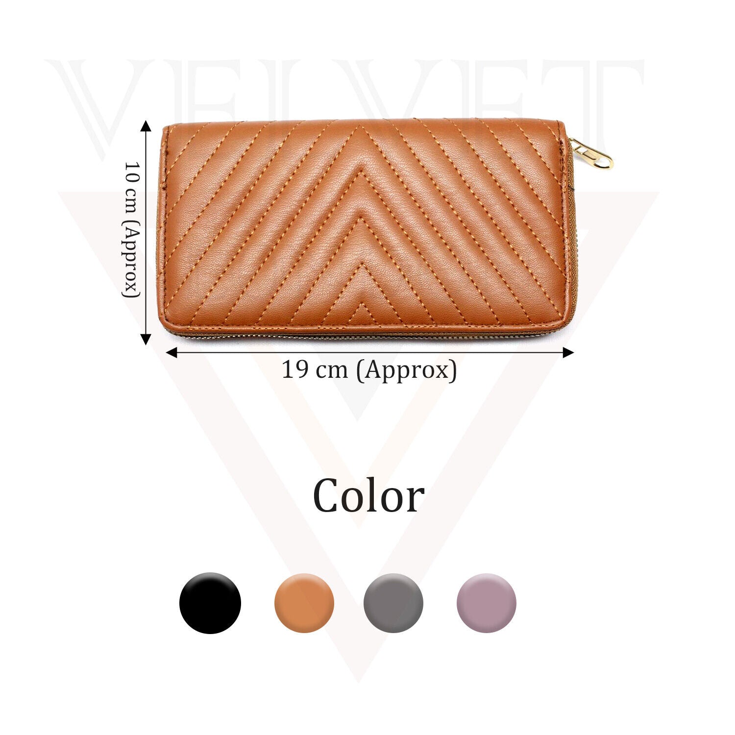 Fashion Leather Purse Handbags Coinpouch Zipper Wallet Girl Luxury Clutch Bag