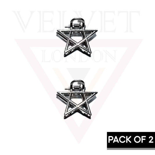 2x Hair Claw Metal Star Metalic Hair Jaw Clip Non-Slip Pins Hair Accessories