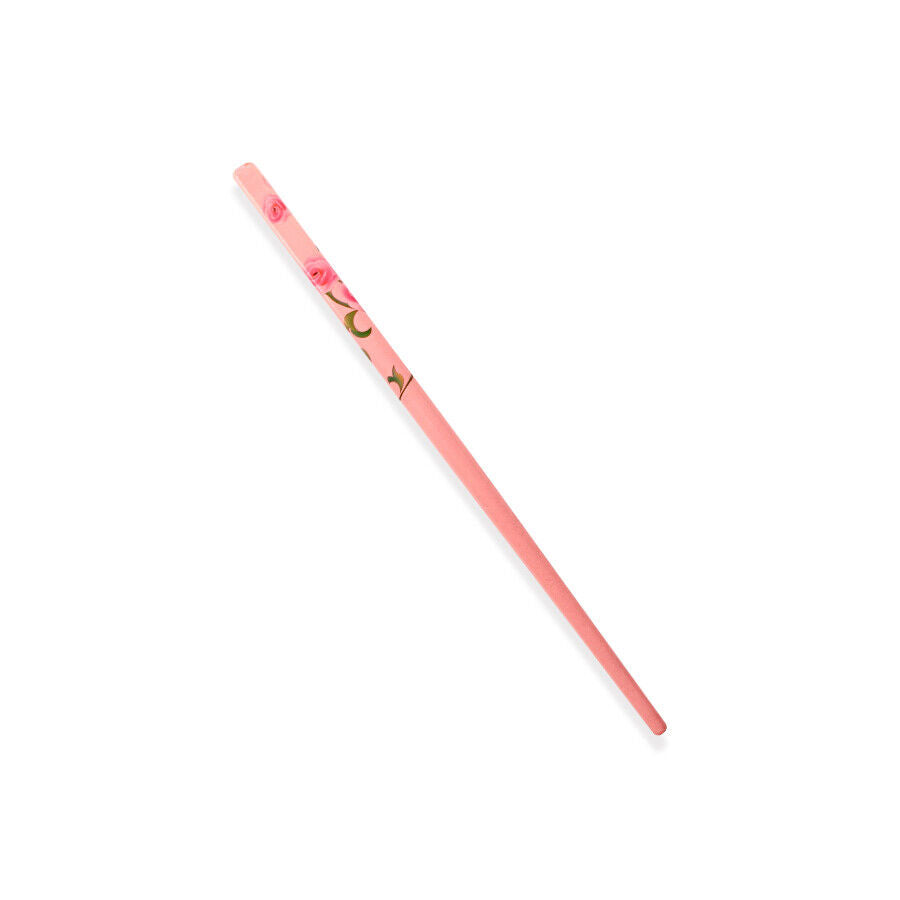 2x Wooden Unique Girls Bun Holder Japanese Style Floral Hair Wood Chopsticks