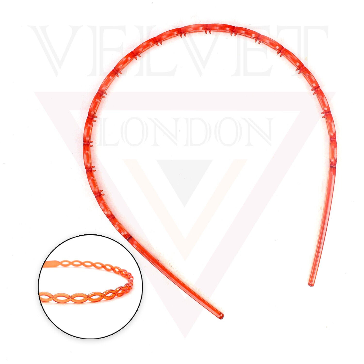 Infinity Hair Band Clear Hair Hoop With Teeth Comb Solid Headband Headwears