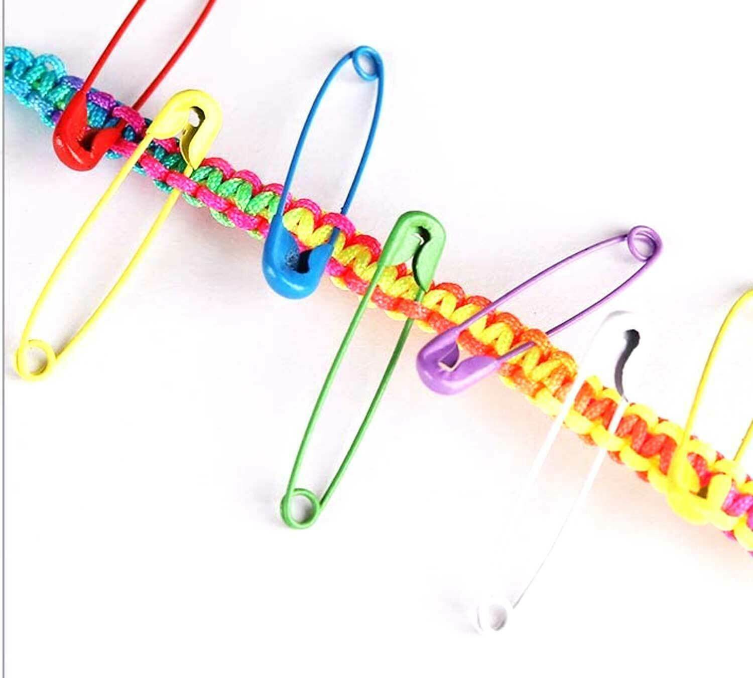 50pcs Assorted Frosted Metal Plated Safety Pins Craft Sewing Nickel Matte Pins 