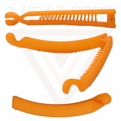 Women's Hairpin Long Banana Clip Catch Ponytail Fish Clip Hair Accessories Girls