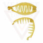 Banana Clip Transparent Oval Hair Clips Comb Ponytail Holder Non-Silp Grip Clamp