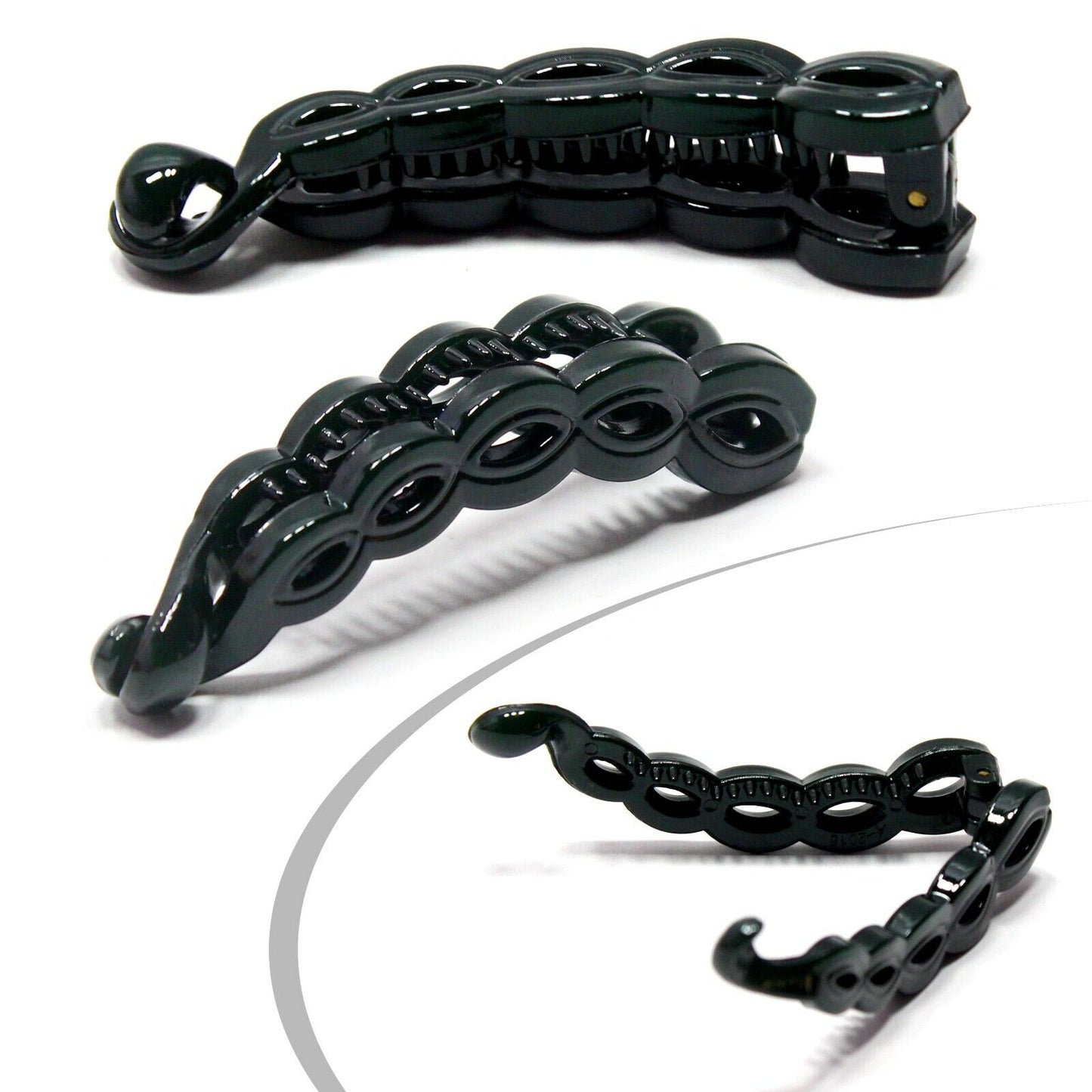 Twist Banana Hair Clip Glossy Claw Non-slip Fishtail Ponytail Holder French Clip