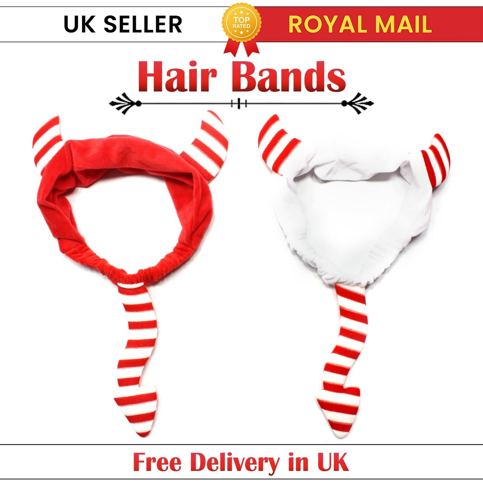 Fabric Full Hair Band With Tail Headband Hair Hoop Hair Accessories For Party