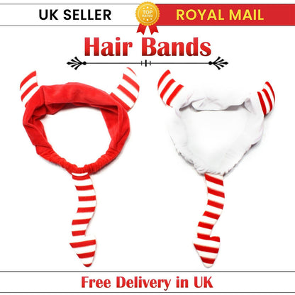 Fabric Full Hair Band With Tail Headband Hair Hoop Hair Accessories For Party