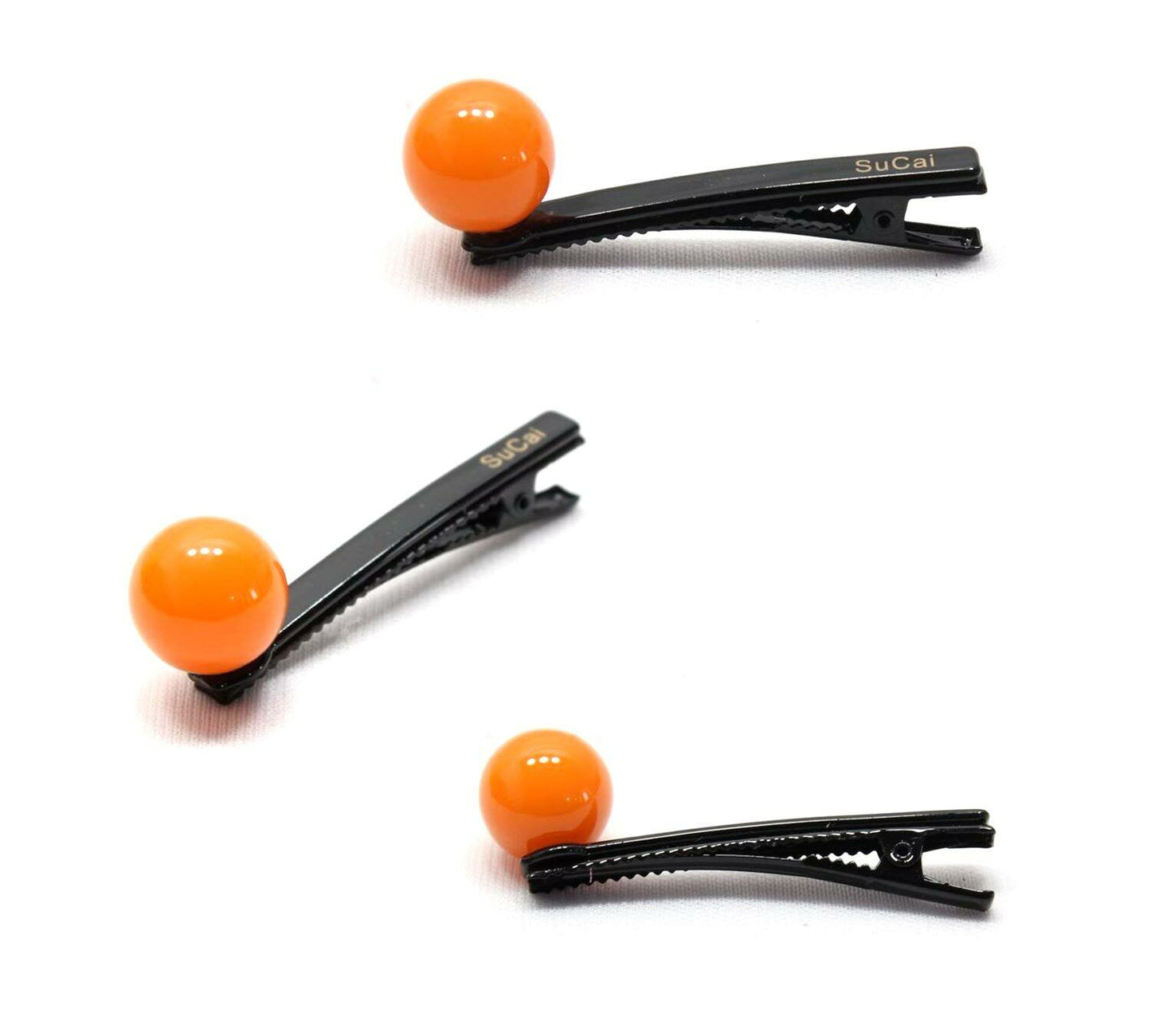 Crocodile Hair Clips With Colorful Marble Ball Brooch for Party Travel Festival