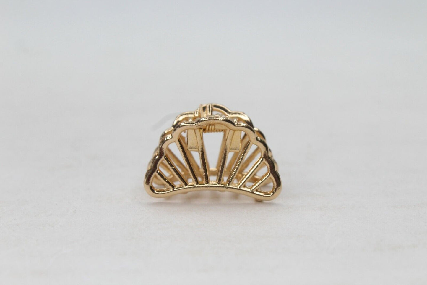 Golden Mini Hair Claw Metal Tiny Hair Jaw Clips Hair Clamp Small Barrattes 2pcs