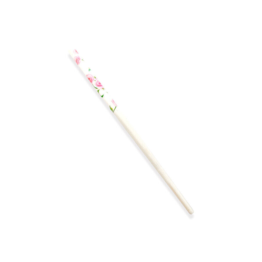 2x Wooden Unique Girls Bun Holder Japanese Style Floral Hair Wood Chopsticks